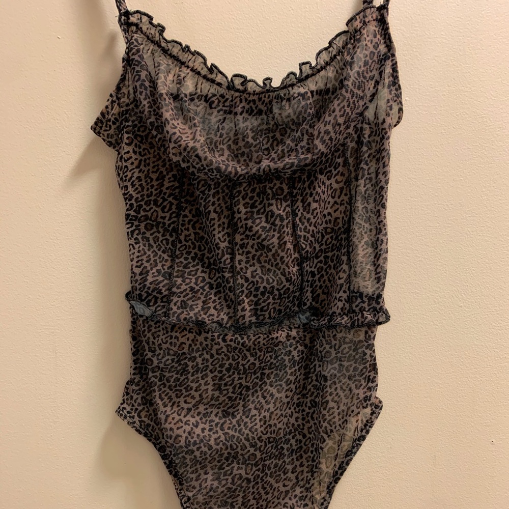 Sheer Leopard body suit